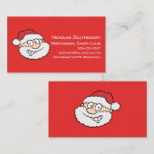 Professionele Kerstman Grappige Informele Cartoon Visitekaartje (Voorkant / Achterkant)