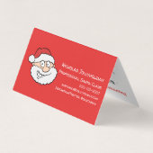 Professionele Kerstman Grappige Informele Cartoon Visitekaartje (Achterkant)