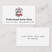 Professionele Kerstman Kerstthema Klassieker Visitekaartje (Voorkant / Achterkant)