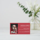 Professionele Kerstman Riem Foto Visitekaartje (Staand voorkant)