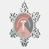 Professionele Kerstmis, aangepast Tin Sneeuwvlok Ornament (Rechts)