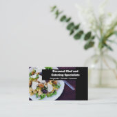 Professionele keukenlessen voor chef-kok-voedselfo visitekaartje (Staand voorkant)