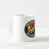 Professionele Kinderoppasser Docent Retro Badge Koffiemok (Voorkant links)