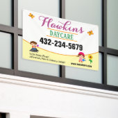 Professionele kinderopvang banner met logo, peuter (Buitenkant Gebouw)