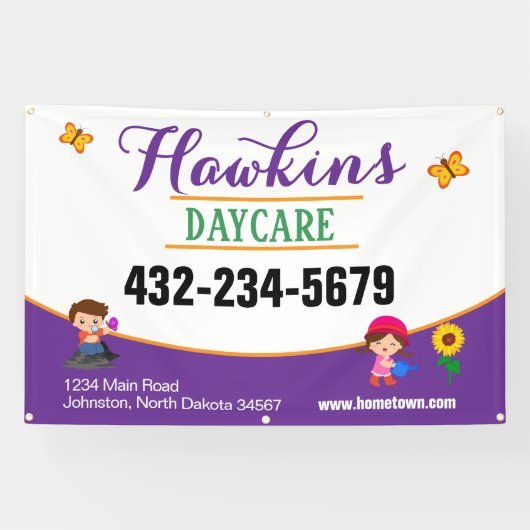 Professionele kinderopvang spandoek (Horizontaal)