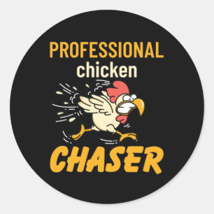 Professionele kip ronde sticker