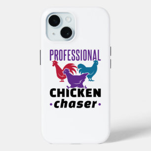Professionele kippen met kleurrijke kip iPhone 15 case
