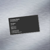 Professionele Klassieke | Duidelijke Zwarte Magnetisch Visitekaartje (Voorbeeld)