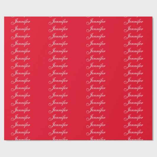 Professionele klassieke handschrift naam custom ro cadeaupapier (Vlak)