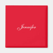 Professionele klassieke handschrift naam custom ro magneet (Voorkant)