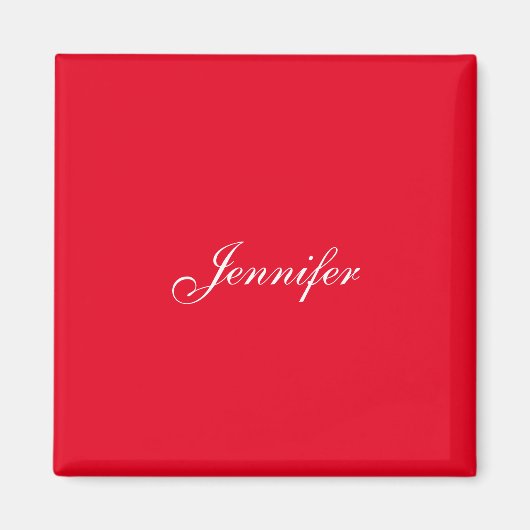 Professionele klassieke handschrift naam custom ro magneet (Voorkant)