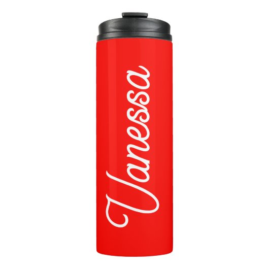 Professionele klassieke handschrift naam custom ro thermosbeker (Voorkant)