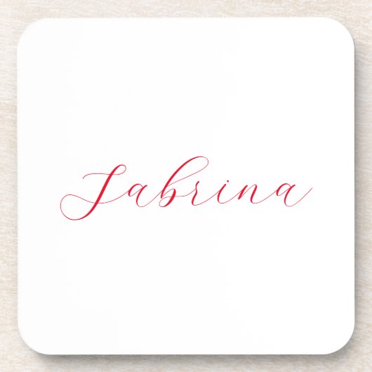 Professionele klassieke handschrijvernaam, aangepa bier onderzetter (Voorkant)
