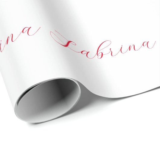 Professionele klassieke handschrijvernaam, aangepa cadeaupapier (Rol Hoek)