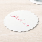 Professionele klassieke handschrijvernaam, aangepa kartonnen onderzetters (Gekanteld)