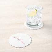 Professionele klassieke handschrijvernaam, aangepa kartonnen onderzetters (Insitu)