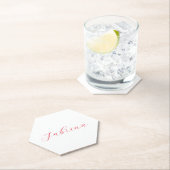 Professionele klassieke handschrijvernaam, aangepa kartonnen onderzetters (Insitu)