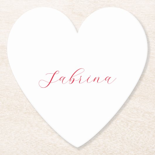 Professionele klassieke handschrijvernaam, aangepa kartonnen onderzetters (Voorkant)