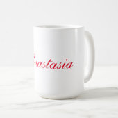 Professionele klassieke handschrijvernaam, aangepa koffiemok (Voorkant rechts)