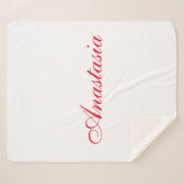 Professionele klassieke handschrijvernaam, aangepa sherpa deken (Voorkant (horizontaal))