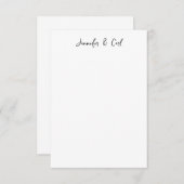 Professionele Klassieke Kalligrafie Minimalistisch Informatiekaartje (Voorkant / Achterkant)