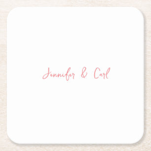 Professionele Klassieke Kalligrafie Minimalistisch Kartonnen Onderzetters