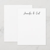 Professionele Klassieke Kalligrafie Minimalistisch Notitiekaartje (Voorkant / Achterkant)