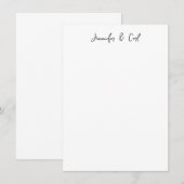 Professionele Klassieke Kalligrafie Minimalistisch Notitiekaartje (Voorkant / Achterkant)