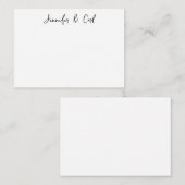Professionele Klassieke Kalligrafie Minimalistisch Notitiekaartje (Voorkant / Achterkant)