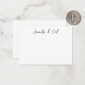 Professionele Klassieke Kalligrafie Minimalistisch Notitiekaartje (Voorkant / Achterkant in situ)