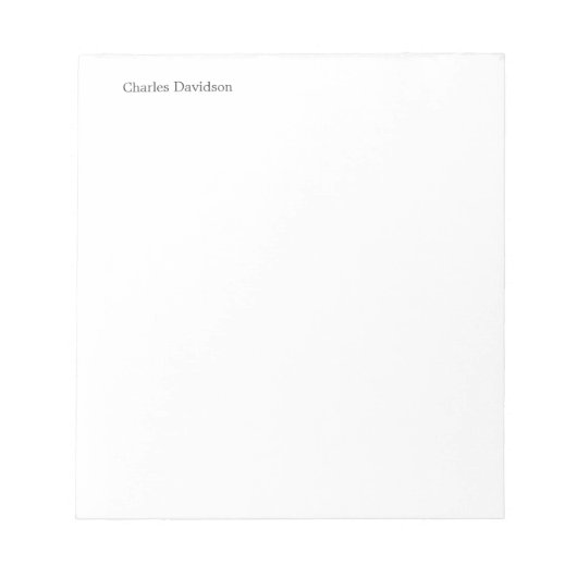 Professionele klassieke lettertype minimalistische notitieblok (Voorkant)