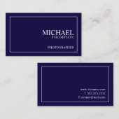 Professionele Klassieke marineblauw en wit Visitekaartje (Voorkant / Achterkant)