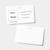 Professionele Klassieke MiniMal Foto Zwart Wit Badge (Voor- en achterkant)