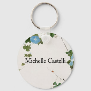 Professionele Klassieke minimalistische Floral  Sleutelhanger