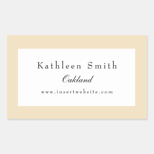 Professionele klassieke vanille Custard Edge Rechthoekige Sticker (Voorkant)