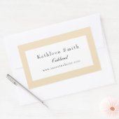 Professionele klassieke vanille Custard Edge Rechthoekige Sticker (Envelop)