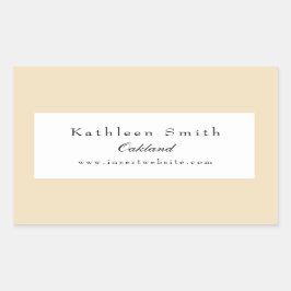 Professionele klassieke vanille Custard Edge Rechthoekige Sticker