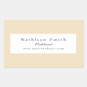 Professionele klassieke vanille Custard Edge Rechthoekige Sticker