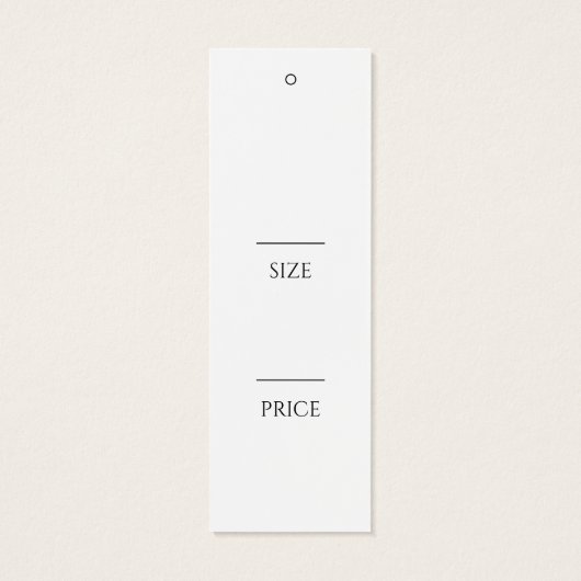 Professionele Kleding Merk Hang Labels Mini Visitekaartjes (Achterkant)