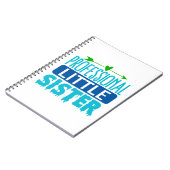 Professionele kleine zus blauwe verf druppel notitieboek (Linkerzijde)