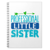 Professionele kleine zus blauwe verf druppel notitieboek (Voorkant)