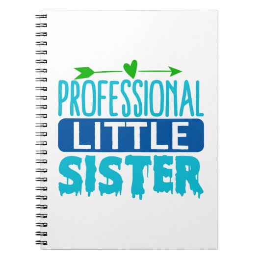 Professionele kleine zus blauwe verf druppel notitieboek (Voorkant)