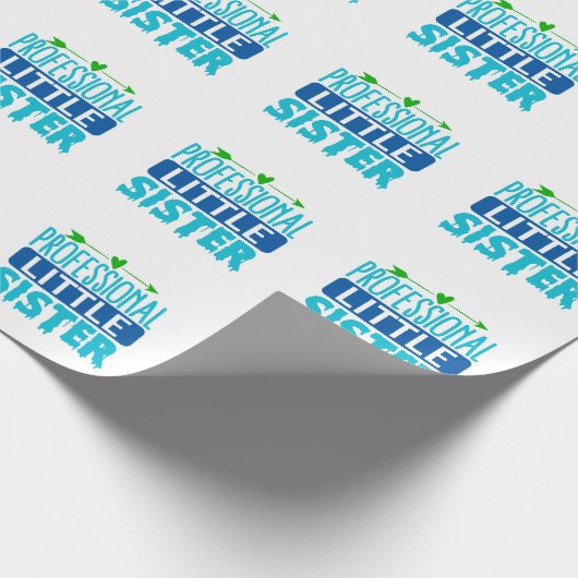 Professionele kleine zuster Blue Paint Drip Cadeaupapier (Hoek)