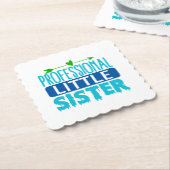 Professionele kleine zuster Blue Paint Drip Kartonnen Onderzetters (Gebogen)