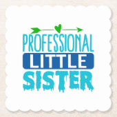 Professionele kleine zuster Blue Paint Drip Kartonnen Onderzetters (Voorkant)