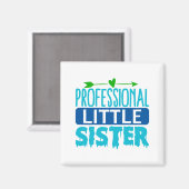 Professionele kleine zuster Blue Paint Drip Magneet (Voorkant / Achterkant)