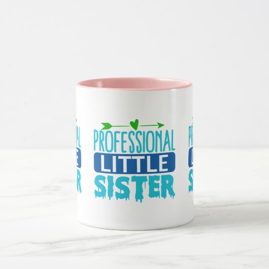 Professionele kleine zuster Blue Paint Drip Mok (Midden)