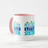 Professionele kleine zuster Blue Paint Drip Mok (Voorkant links)