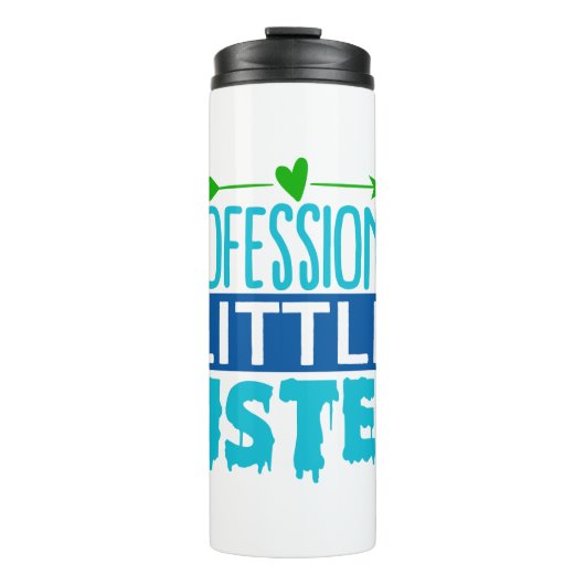 Professionele kleine zuster Blue Paint Drip Thermosbeker (Voorkant)