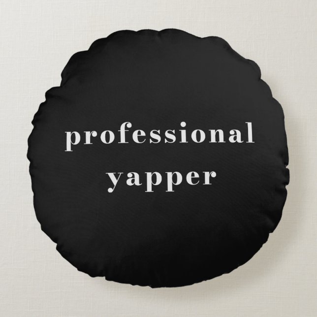 Professionele Kletskous T-shirt – Grappig Moeder C Rond Kussen (Voorkant)